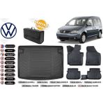 Volkswagen Caddy 2004 Model Bagaj Havuzu+4d Araca Özel Havuzlu Paspas Takımıı Rice - Siyah