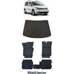 Volkswagen Caddy 2011 Model 5d Premium Ekstra Havuzlu Paspas ve Bagaj Havuzu Set - Siyah