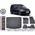 Volkswagen Caddy 2021 Model Bagaj Havuzu Araca Özel Siyah Extra Havuzlu Paspas Takımı