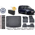 Volkswagen Caddy 2021 Model Bagaj Havuzu+4d Araca Özel Havuzlu Paspas Takımıı Rice - Siyah