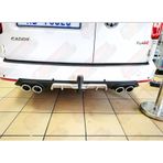 Volkswagen caddy arka tampon difüzörü plastik çift çıkış egzoz