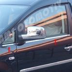 Volkswagen Caddy P.Çelik 2004-2015 4 Parça Krom Cam Çıtası