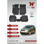 Volkswagen Caddy Paspas 2003 2021 Arası 3D Havuzlu Paspas Seti - Siyah