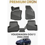 Volkswagen Golf 5 2004-2008 Uyumlu 3D Oto Paspas - Siyah