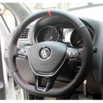 Volkswagen Golf 7 Uyumlu Dikmeli Direksiyon Kilifi Karbon Desenli Alkantara Kimizi Yuzuk
