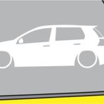 Volkswagen Golf MK5 Basık kasa sticker kelebek cam yapıştırması