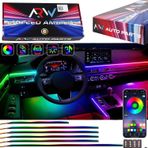 Volkswagen Golf R-Line Uyumlu 64 Renk 210 Mod Animasyonlu Araç İçi Ambiyans Led Aydınlatma