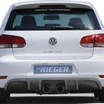 Volkswagen Golf Uyumlu 6 (2009-2012) Arka Tampon Eki - Difüzör (Plastik)