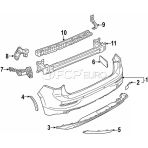 Volkswagen Golf Vııı Arka Tampon Braketi Alt Sol 2020- (Oem No: 5H6807393D)