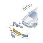 Volkswagen Golf Vııı Ön Tampon Panjuru Kapalı Desenli Sensör Kuşak Delikli 2020- (Oem No: 5H0853677g9b9)