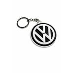 Volkswagen Logo Anahtarlık | Siyah Beyaz Kauçuk Tasarım | Araba Anahtarlığı | VW Aksesuar