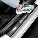 Volkswagen Mavi Karbon Kapı Eşiği Koruma Araba Oto Sticker 4Parça