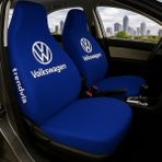 Volkswagen Ön ve Arka Oto Koltuk Kılıfı Penye Servis Kılıfı Seti - Mavi