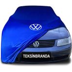 Volkswagen Passat 5 (1996 - 2000) Mavi Kumaş Araba Branda Logolu Kumaş Araba Brandası Penye Oto Branda - Araç modeline özel tasarım