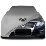 Volkswagen Passat B6 (2005 - 2010) Gri Kumaş Araba Branda Logolu Kumaş Araba Brandası Penye Oto Branda - Araç modeline özel tasarım