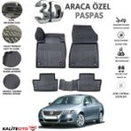 Volkswagen Passat B6 2008 Model Tam Uyumlu Kokusuz 3D Havuzlu Paspas - Siyah