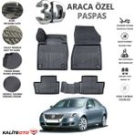Volkswagen Passat B6 2009 Model Tam Uyumlu Kokusuz 3D Havuzlu Paspas - Siyah