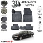 Volkswagen Passat B7 2014 Model Tam Uyumlu Kokusuz 3D Havuzlu Paspas - Siyah