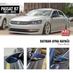 Volkswagen Passat B7 İcin (2011-2014) Batman Yarasa Ayna Kapagi (Parlak Siyah)