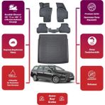 Volkswagen Passat B7 Stw 2012 Model Bagaj Havuzu+4d Araca Özel Havuzlu Paspas Takımıı Maxii - Siyah