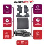 Volkswagen Passat B7 Stw 2013 Model Bagaj Havuzu+4d Araca Özel Havuzlu Paspas Takımıı Prqx - Siyah