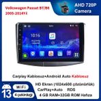 Volkswagen Passat B7/b6 (2005-2014 Yıl ) Multimedya Android Sürüm 13 Kablosuz Carplay Navigasyon 10.2 Inç Ekran 4g Ram +32GB Hafıza