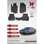 Volkswagen Passat B8.5 B8 Paspas 2015 2023 Arası Uyumlu 3D Havuzlu Paspas Seti - Siyah