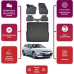 Volkswagen Passat B9 Stw 2024 Model Bagaj Havuzu+4d Araca Özel Havuzlu Paspas Takımıı Maxii - Siyah