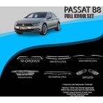 Volkswagen Passat Uyumlu B8 Krom Set (Yan Kapı Çıt.-Ön Tampon Çıt.-Difüzör-Sis Çer.-Far Üst Çıt.-Arka Tampon Çıta.) Parç