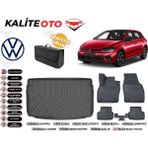 Volkswagen Polo 2017 Model Alt Bagaj Havuzu+4d Araca Özel Havuzlu Paspas Takımıı Rice - Siyah