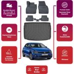 Volkswagen Polo 2022 Model Üst Bagaj Havuzu+4d Araca Özel Havuzlu Paspas Takımıı Maxii - Siyah