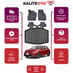 Volkswagen Polo 2023 Model Impression Bagaj Havuzu+4d Araca Özel Havuzlu Paspas Takımıı Prqx - Siyah