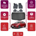 Volkswagen Polo 2024 Model Alt Bagaj Havuzu+4d Araca Özel Havuzlu Paspas Takımıı Maxii - Siyah