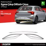 Volkswagen Polo 6 İcin Hatchback Makyajli Krom Egzoz Cikisi Difuzor 2021 Uzeri