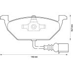 Volkswagen Polo Ön Fren Balatası (2001-2024) 1K0698151d Mga55199 1.4, 1.6, 1.2, 1.0, 1.6 Tdı, 1.2 Tsı, 1.4 Tdı, 1.2 Tdı