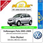 Volkswagen Polo Ön ve Arka Muz Silecek Takımı 2005-2009