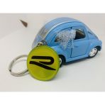 Volkswagen R Logolu Cıft Taraflı Damla Anahtarlık (2 Adet Sarı-Sıyah)