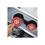 Volkswagen Silikon Bardaklık Altlığı 2’li Set Araç Içi Bardak Altlığı Aksesuar Vw Logolu