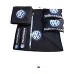 Volkswagen Siyah Penye Servis Kılıfı Kemer Konforu Oto Boyun Yastığı ve Ayna İpi