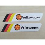 Volkswagen Sticker 2li Takım 11,5x2,5cm Sarı Ayna Sticker Volkswagen Yazısı, Arması, Etiketi, Çıkartması