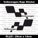 Volkswagen Sticker Yan Kapi Serit Tuning Model Set Etiket 2Li Siyah