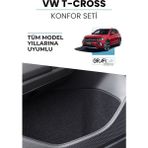 Volkswagen T-Cross Uyumlu Konfor Seti Araç Içi Eşya Saklama Cepleri Kumaş Kaplama Ses Giderici Set