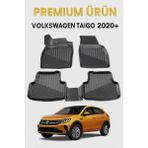 Volkswagen Taigo 2020+ Uyumlu 3D Oto Paspas Premium - Siyah