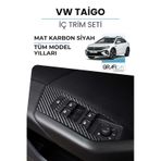 Volkswagen Taigo Uyumlu İç Trim Folyo Set / Mat Karbon Siyah