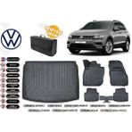 Volkswagen Tiguan 2020 Model Alt Bagaj Havuzu+4d Araca Özel Havuzlu Paspas Takımıı Rice - Siyah
