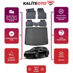 Volkswagen Tiguan 2020 Model Üst Bagaj Havuzu+4d Araca Özel Havuzlu Paspas Takımıı Prqx - Siyah