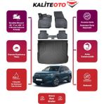 Volkswagen Tiguan 2024 Model Alt Bagaj Havuzu+4d Araca Özel Havuzlu Paspas Takımıı Prqx - Siyah