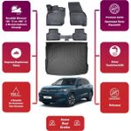 Volkswagen Tiguan 2025 Model Üst Bagaj Havuzu+4d Araca Özel Havuzlu Paspas Takımıı Maxii - Siyah