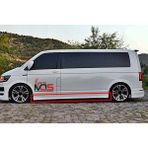 Volkswagen Transporter T7 Kısa Şase Marşpiyel Sağ Sol Takım Fiberglass Boyasız