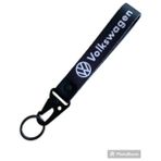 Volkswagen Yazılı Naylon Kumaş Anahtarlık - Siyah